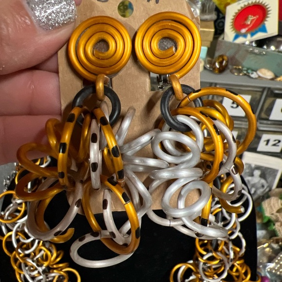 RARE Modernist David Spada Set Necklace & Earrings - Picture 8 of 8